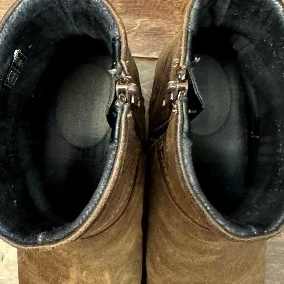 Keen Kate Women's Brown Leather Side Zip Wedge Ankle Booties Boot Size US7 UK4.5 - Picture 3 of 8